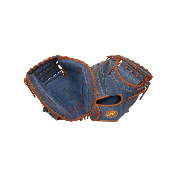 Rawlings Heart of the Hide 34" Catcher's Baseball Mitt - Denim Limited Edition